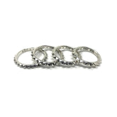 NARROW PYRAMID STUDS RING